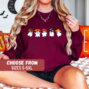 Ghost Sweatshirt, Halloween Sweatshirt, Mushroom Sweatshirt, Ghost Shirt, Halloween Shirt, Funny Fall Shirt, Ghost Mushroom Sweatshirt