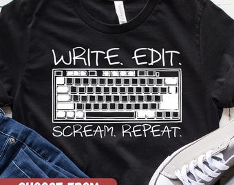 Novel Writer Shirt, Gift For Author, Literary Gift Shirt, Writer Motivation Gift Crewneck, Book Writing Gift, Writing Shirt, Writing Tees