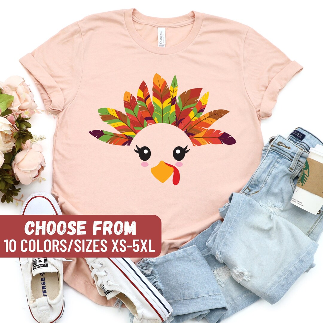 Cute Thanksgiving Shirt Thanksgiving Turkey Shirt Etsy
