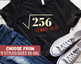 16th Birthday Shirt, Birthday Countdown, Sixteen Birthday Shirt, 16 Years Old, Sixteen Birthday Gift, Square Root Of 256 T-Shirt