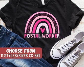 Postangestellte Regenbogen T-Shirt, Postangestellte Shirt, Briefträger Shirt, Postbote Geschenk, Mailman Shirt , Post Shirt, Postangestellte Geschenk