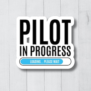 Pilot Sticker, Aviation Stickers, Co-Pilot Stickers, Flying Sticker, Airline Pilot Sticker, Gift For Pilot, Pilot Graduation, Airplane Decal