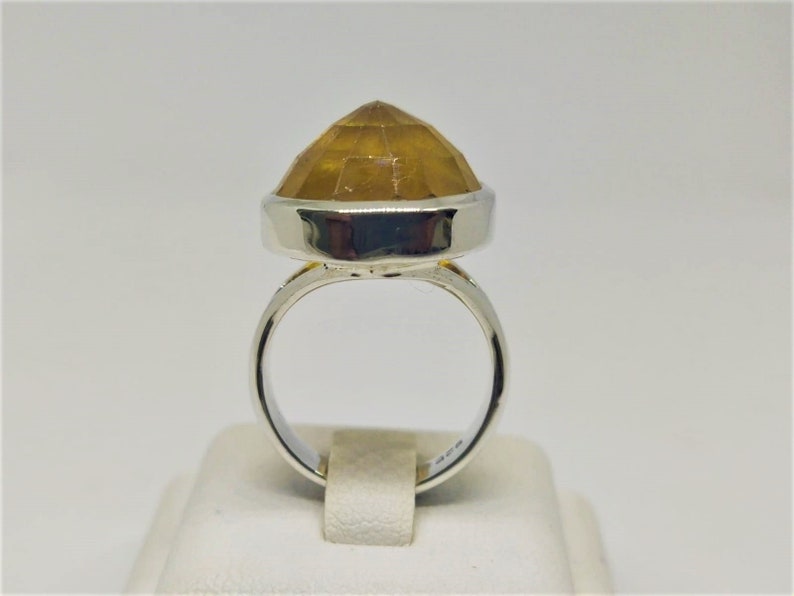 Yellow Sappphire Ring Silver 925 SIlver 925 Ring