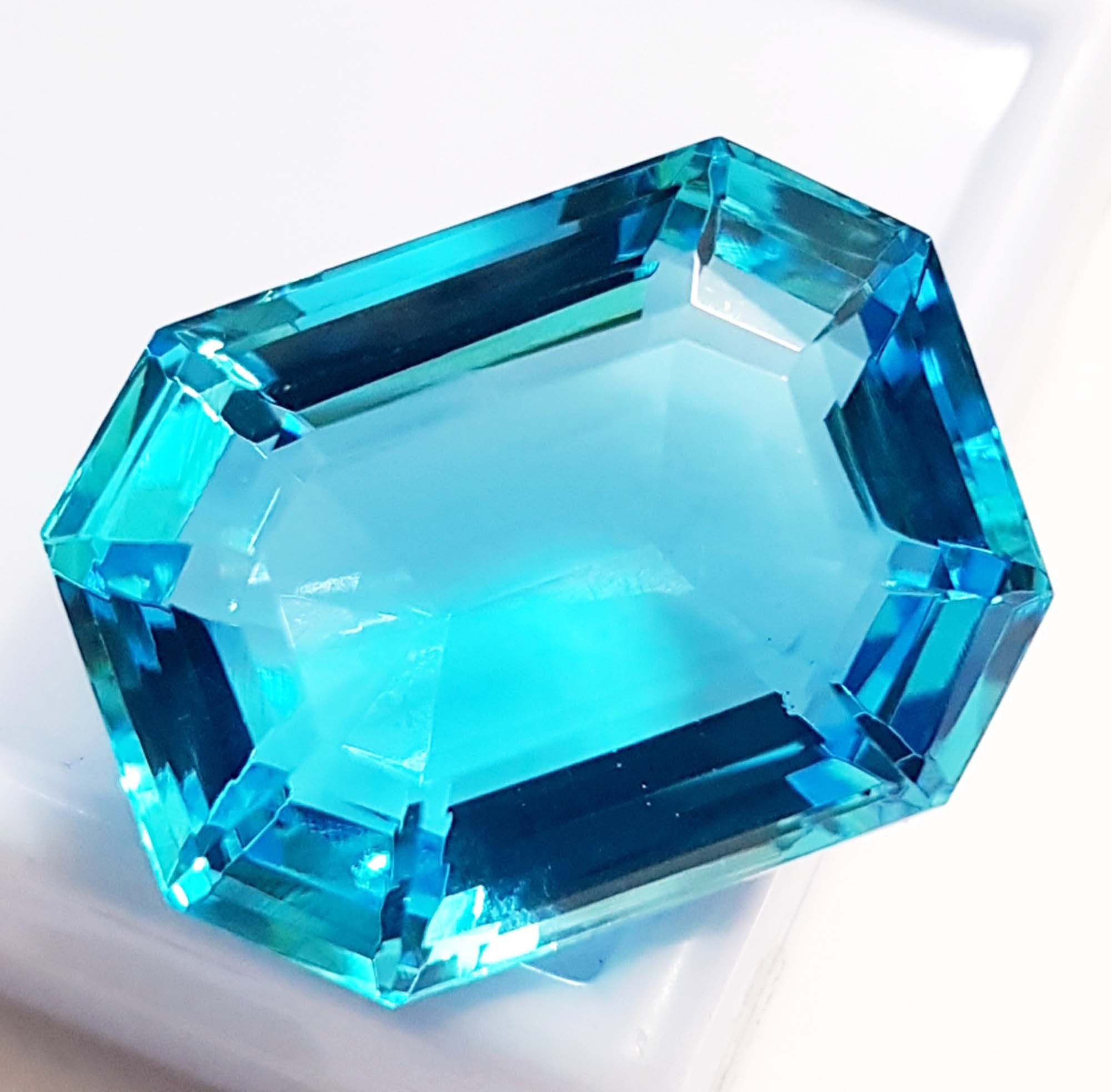 65.60 Carat Aquamarine Gemstone Octagon Shape Gemstone Etsy