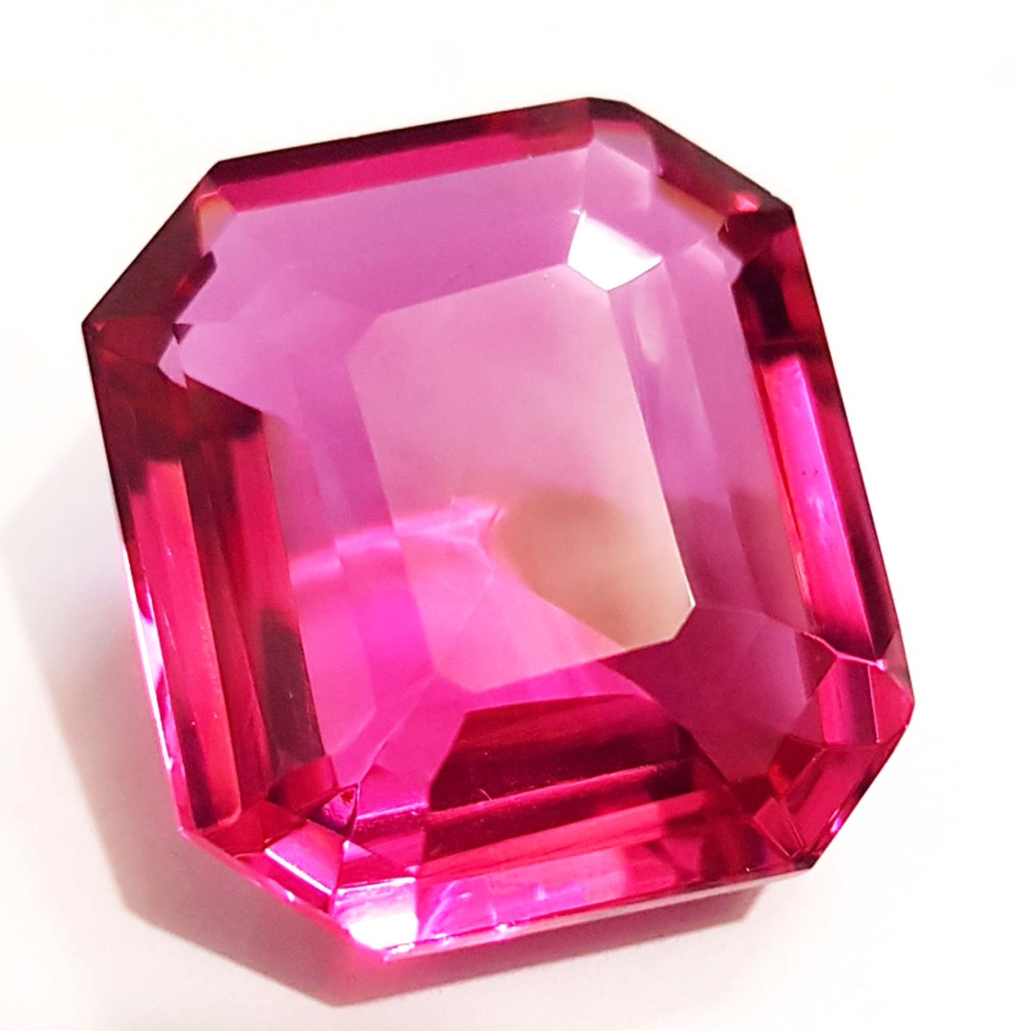 53.50 Ct Dark Pink Topaz Loose Gemstone Octagon Shape Pink Etsy