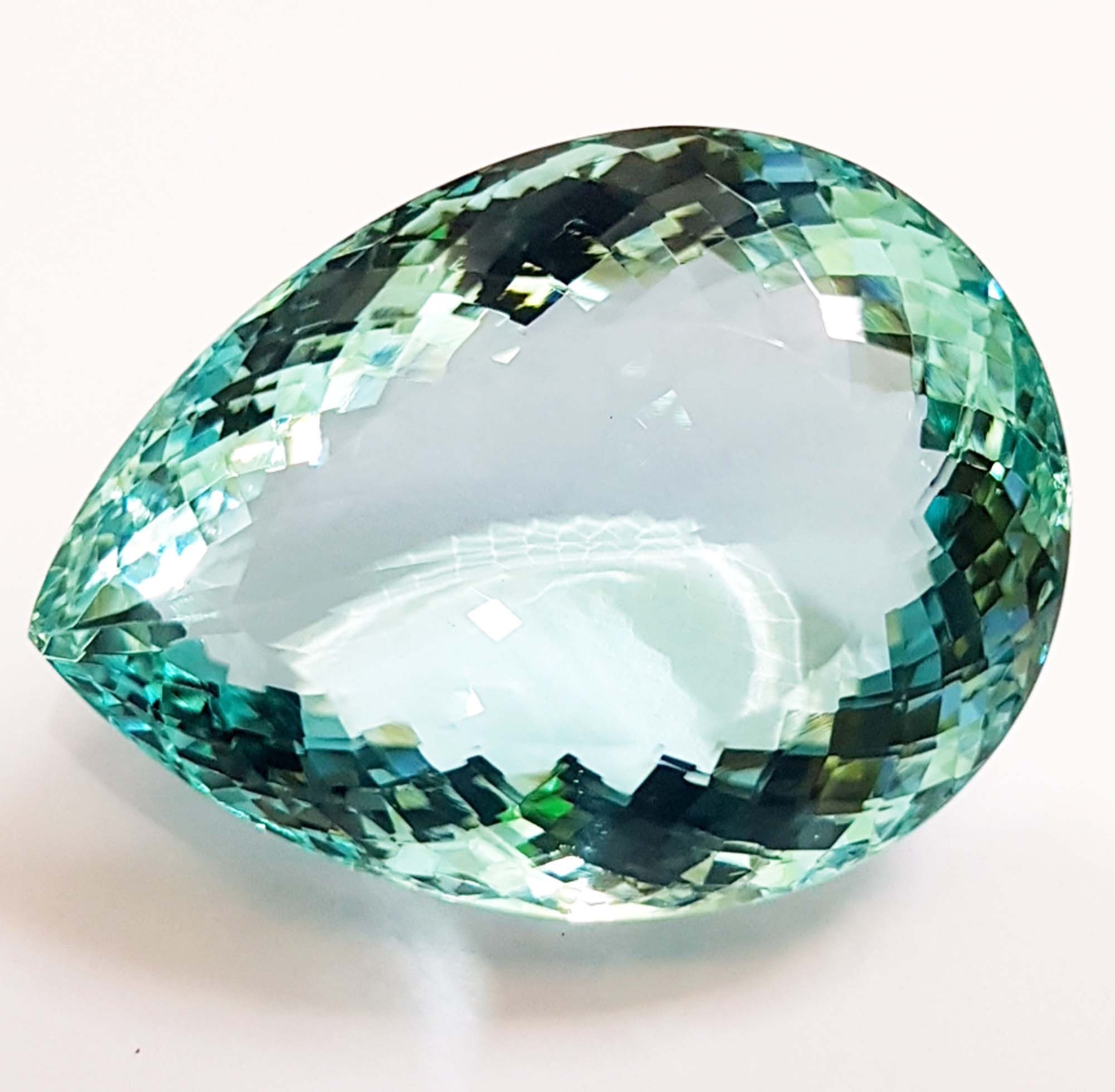 107.00 Carat Aquamarine Gemstone Pear Shape Gemstone Etsy