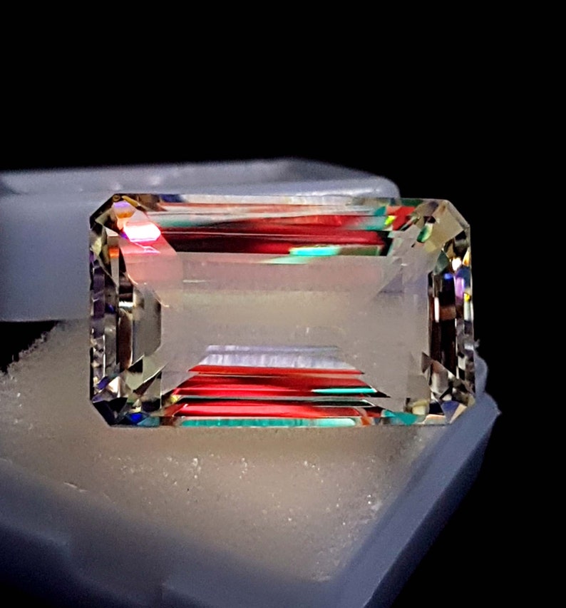 35.30 Ct Mystic Opal Emerald Shape Pendent Size for Jewelry And Making stone Multi-Color Loose Gemstone