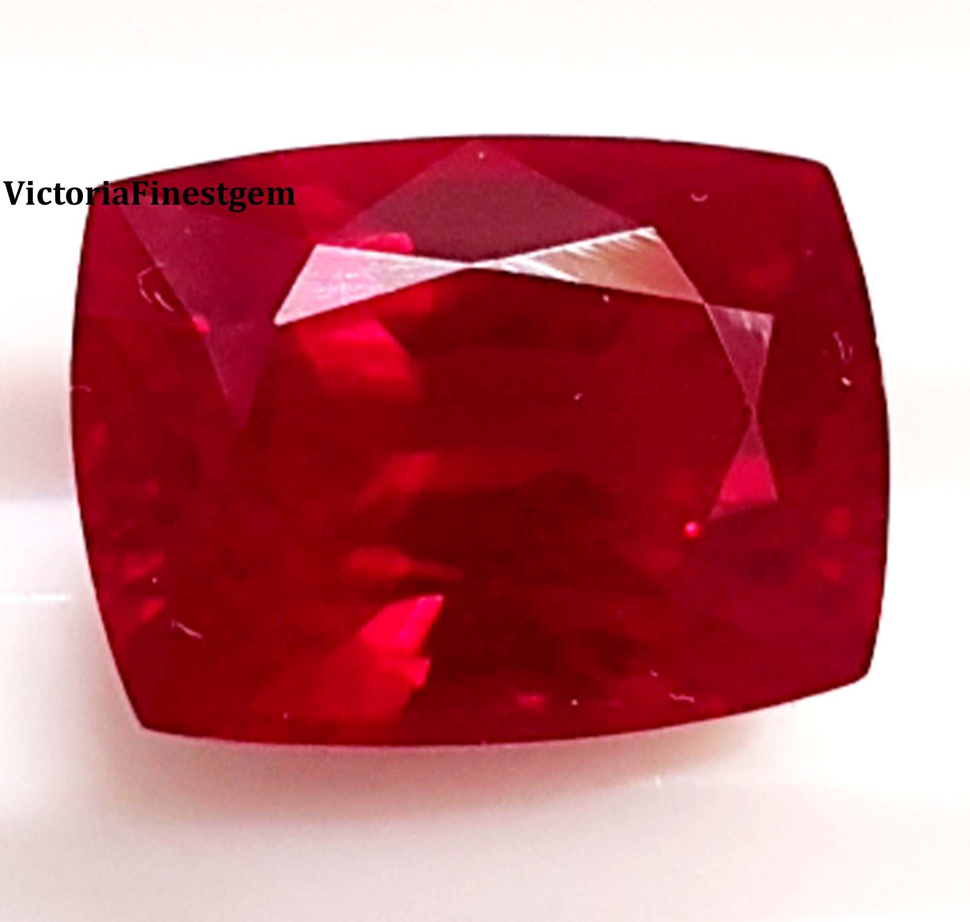 10.00 Ct Certified Natural Red Ruby 13X10MM Loose Gemstone Etsy