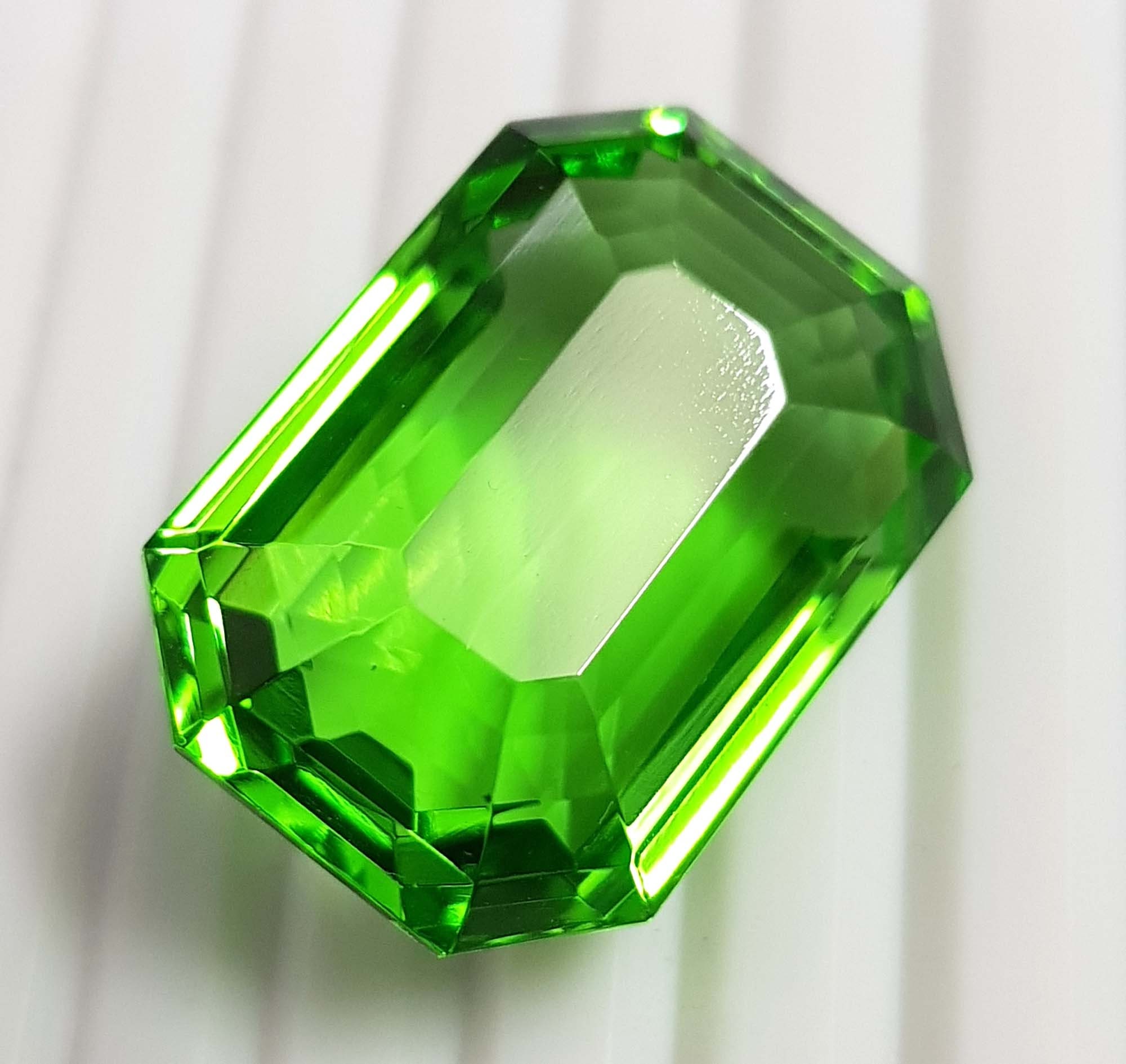 60.65 Ct Glorious Green Topaz Emerald Shape Loose Gemstone For Etsy