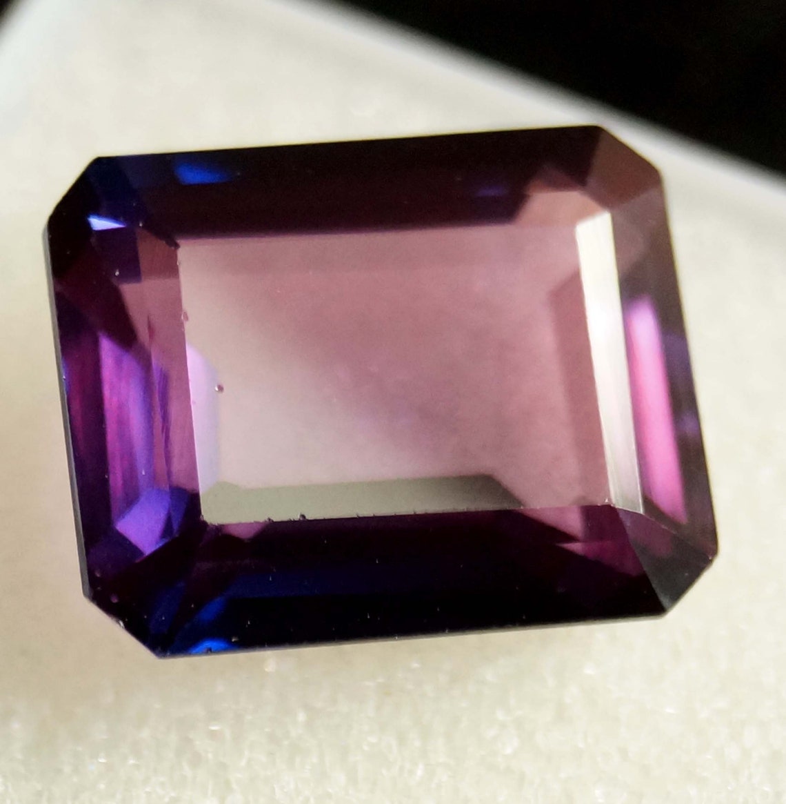 12.80 Ct Ceylon Purple Sapphire Handmade Emerald Cut 13x11x6mm - Etsy
