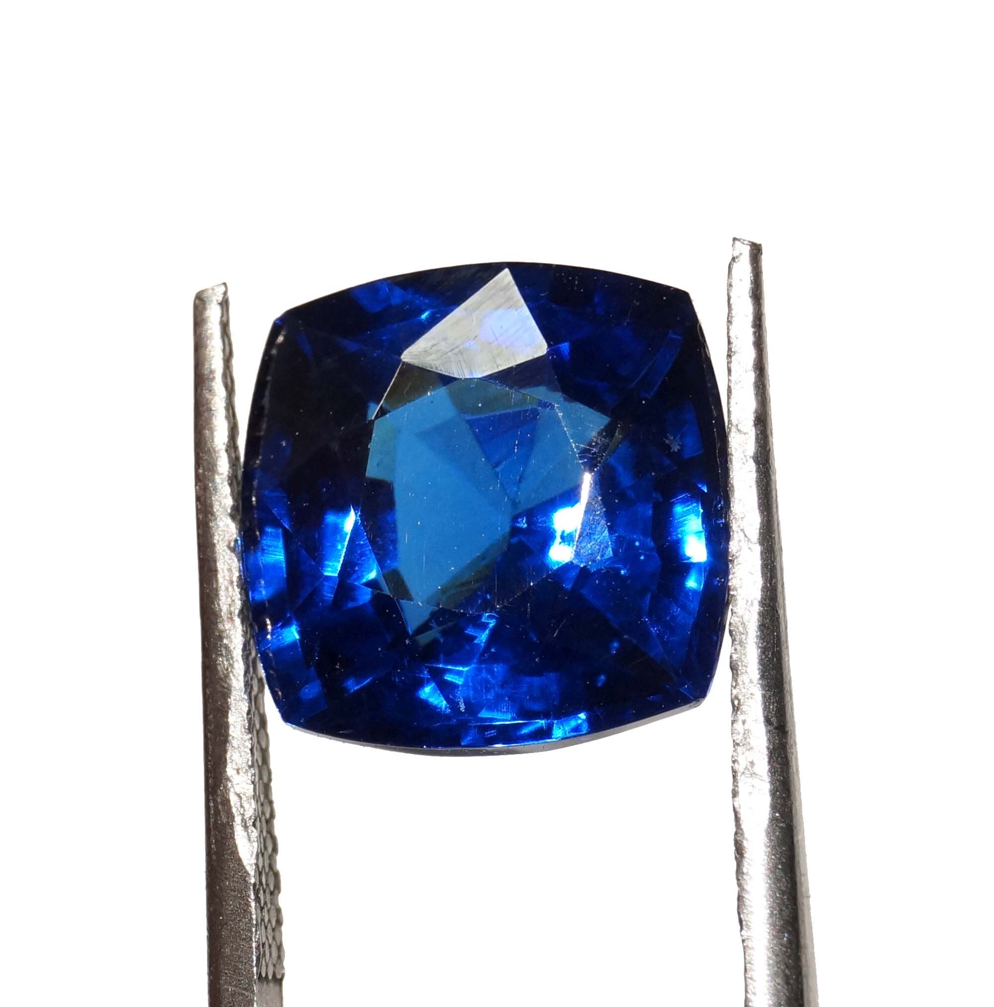 9.75 Ct Blue Sapphire Handmade Cushion Cut Loose Gemstone Etsy