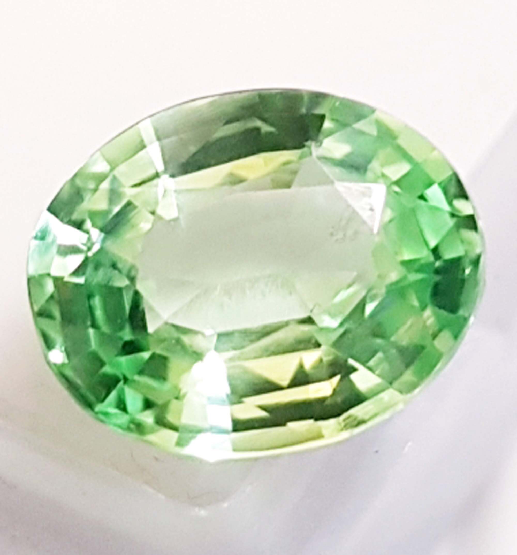 Certified 4.20 Carat Light Green Natural Sapphire Stone Oval | Etsy