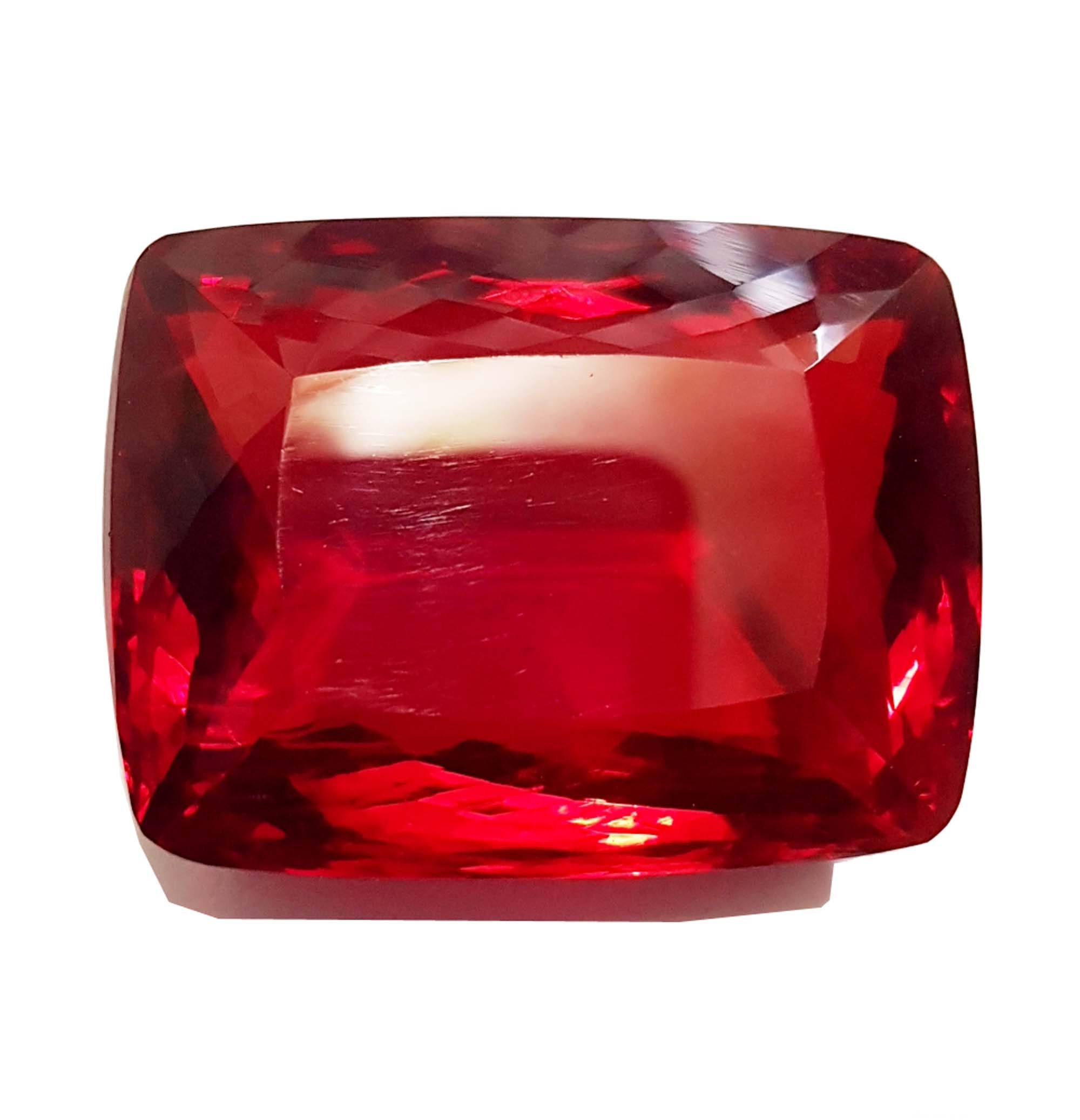 208 Ct Dark Red Topaz Gemstone Cushion Red Color - Etsy