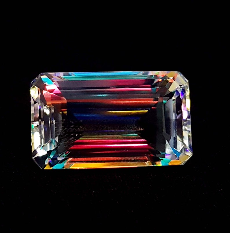 35.30 Ct Mystic Opal Emerald Shape Pendent Size for Jewelry And Making stone Multi-Color Loose Gemstone