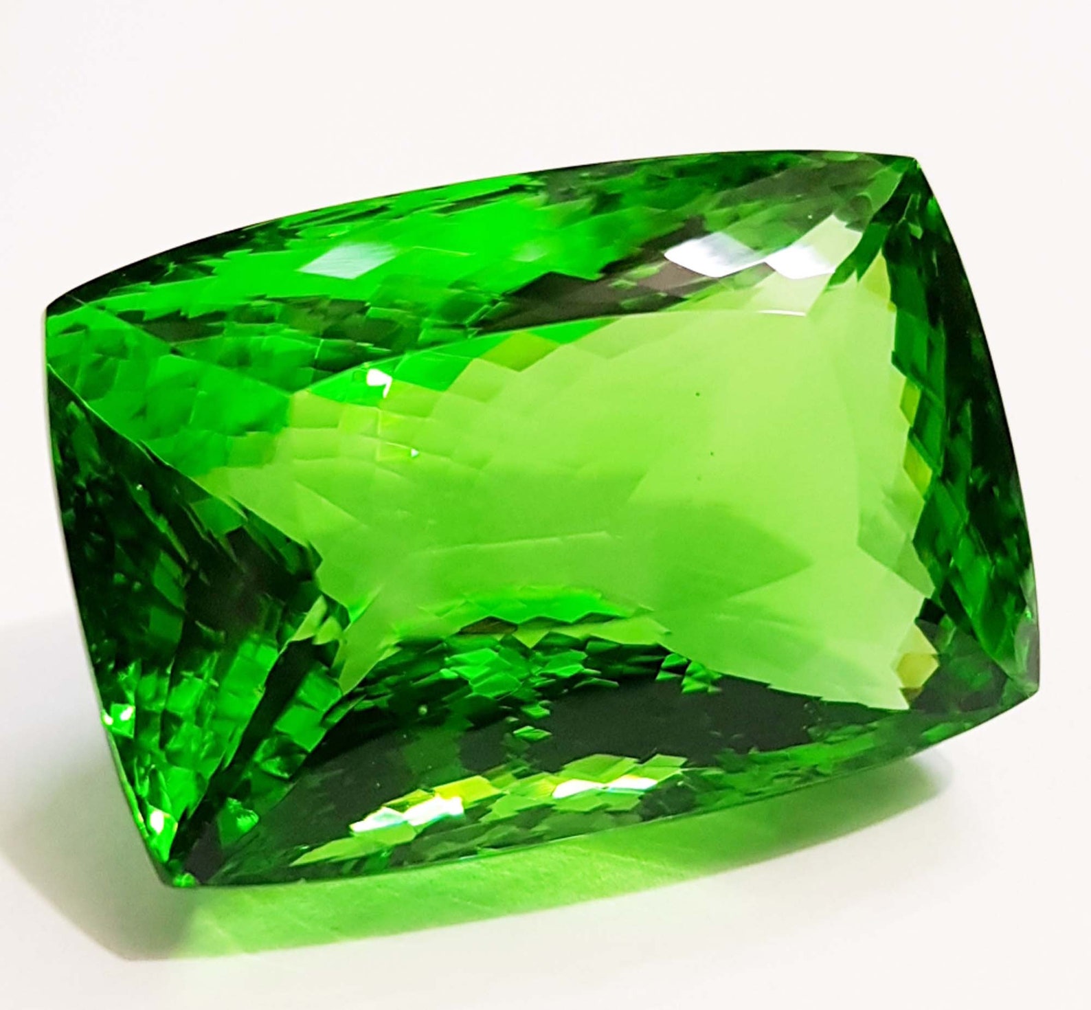 186.25 Ct Glorious Green Topaz Cushion Shape Loose Gemstone Etsy UK
