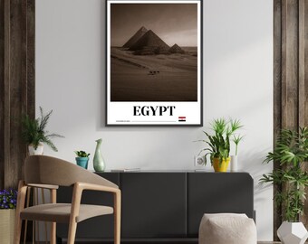 Pyramids of Giza Print | Vibrant Wall Art (Digital Download)