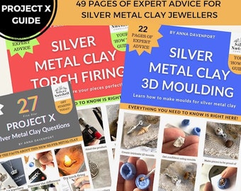 BUNDLE of 3 | Silver Metal Clay 3D Moulding + Silver Metal Clay Torch Firing + FREE PROJECT X | 49 pages of expert advice