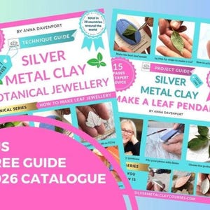 Silver Metal Clay Leaf Jewelry Guide Bundle (PDF Download)