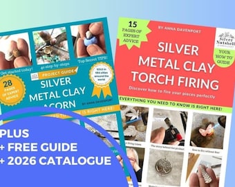 Silver Metal Clay Acorn & Torch Firing Guide Bundle (PDF Download)