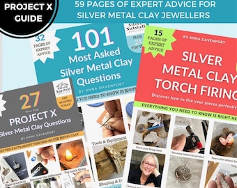 BUNDLE of 3 | 101 Most Asked Silver Metal Clay Questions + Silver Metal Clay Torch Firing + FREE PROJECT X | 59 pages of expert advice
