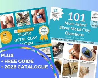 Silver Metal Clay Guide Bundle: Acorn Project, FAQs, and More (PDF Download)