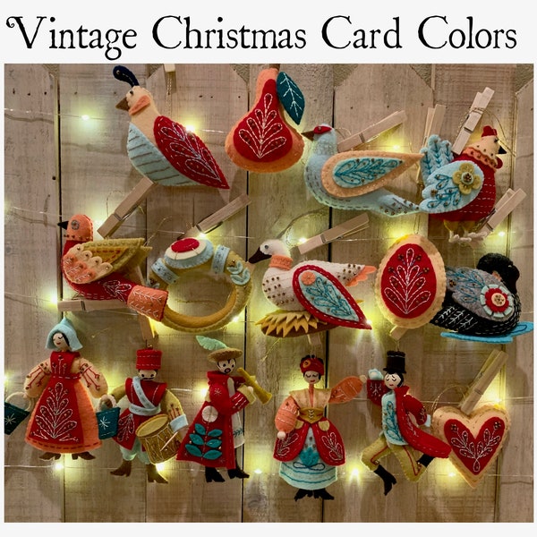 Beaded Felt Christmas Ornament Etsy