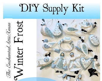 Twelve Days of Christmas Ornament Series Supply Kit for MmmCrafts DYI Winter Frost Colors - SUPPLIES ONLY - Does Not come with Pattern