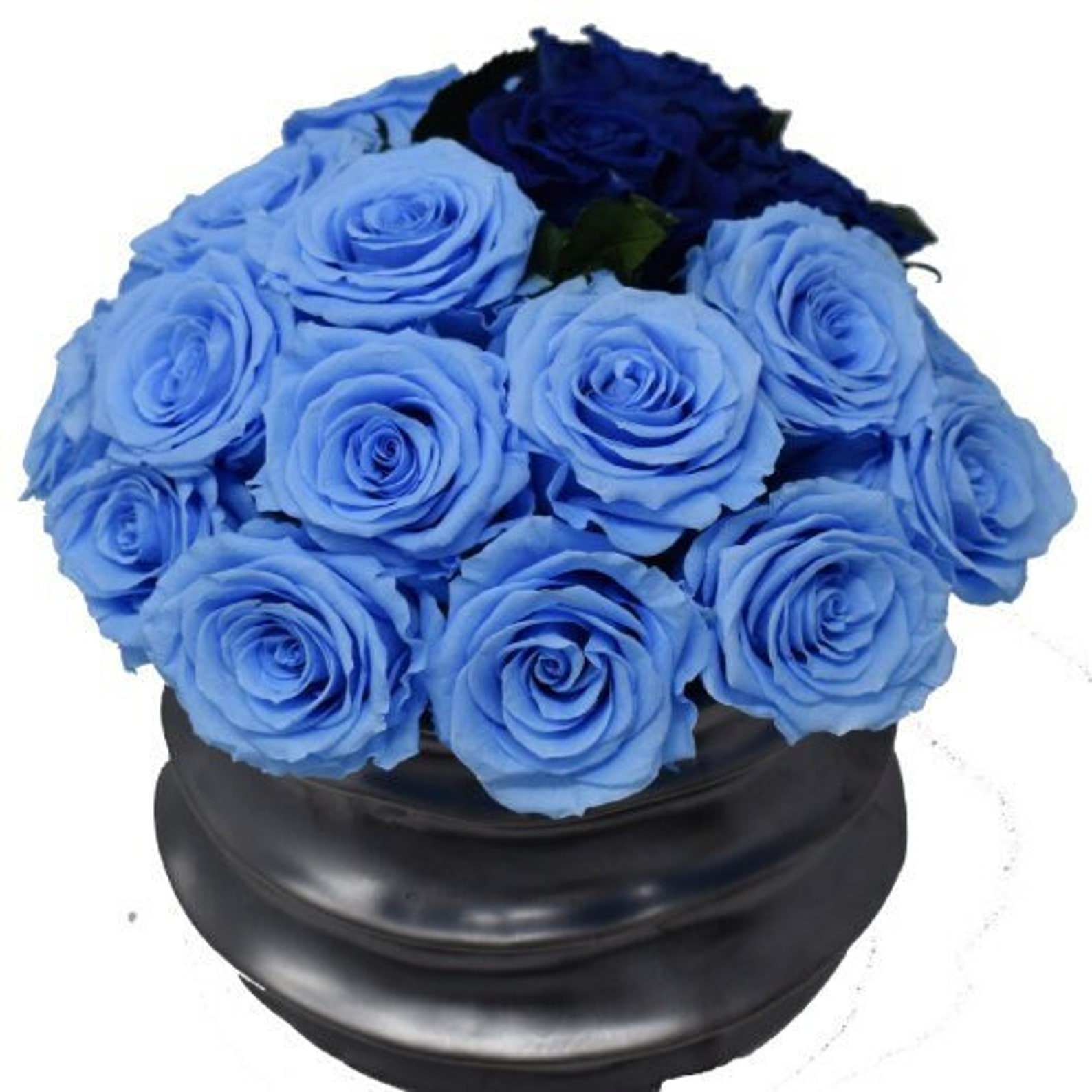 Blue Forever Rose Bouquet Luxury Long Lasting Rose Etsy