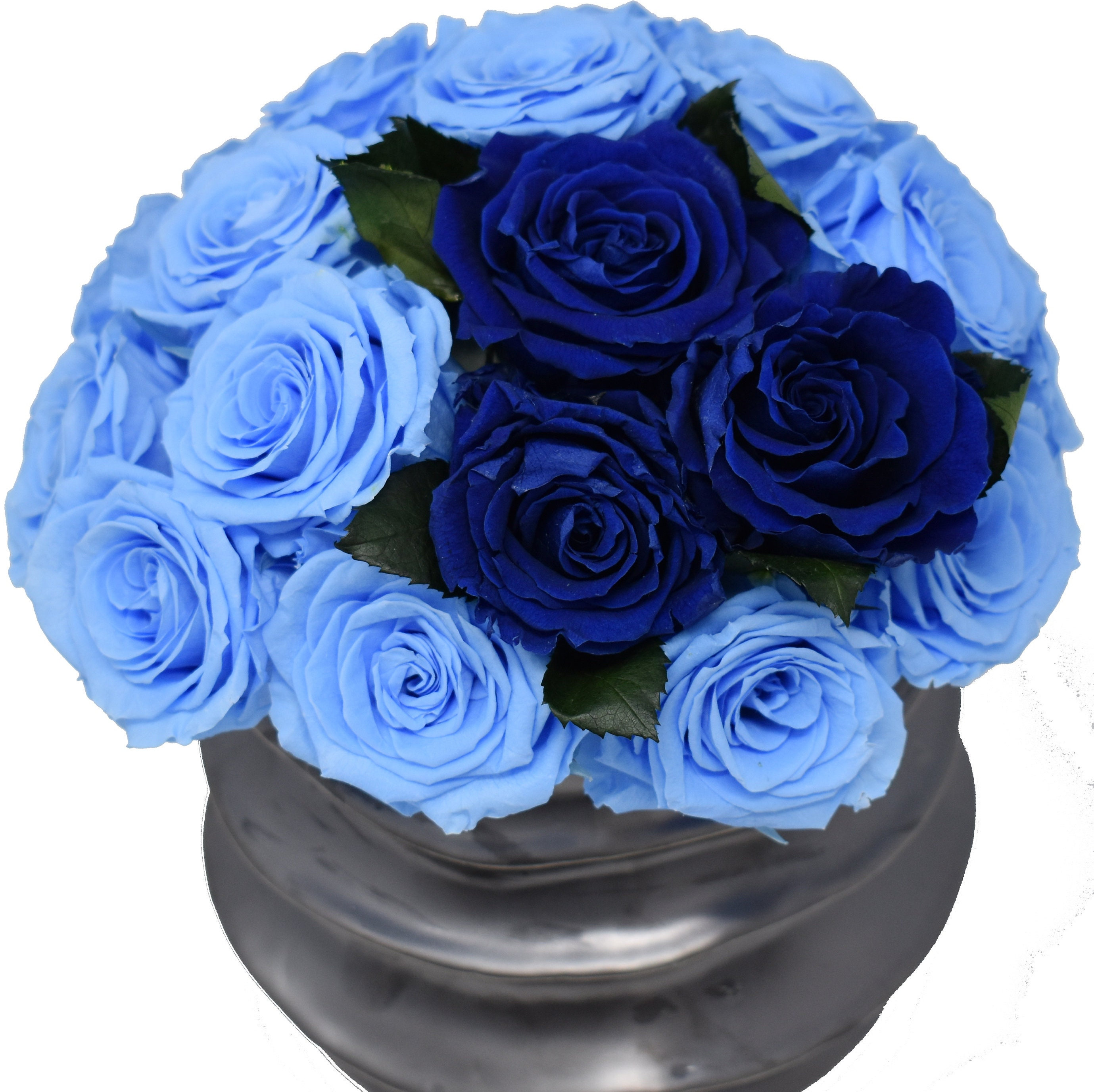 Blue Forever Rose Bouquet Luxury Long Lasting Rose Etsy