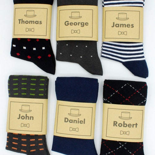Custom Sock Labels Personalized Labels Perfect for Wedding Etsy