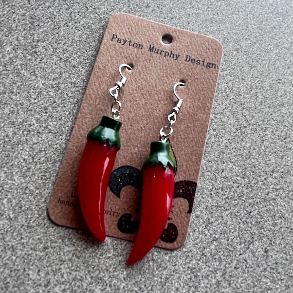 Boucles D'oreilles En Forme De Piment Rouge Pour Femmes Et Filles