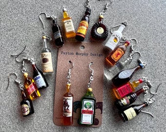 Mix & Match: Drink Up Edition / whimsical acrylic liquor alcohol themed earrings / gift / novelty earrings / foodie food and drink earrings