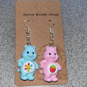 Mezcla y combina: pendientes de osito caprichosos / pendientes novedosos / pendientes de osito de peluche / osos de dibujos animados / Kawaii / regalo para ella