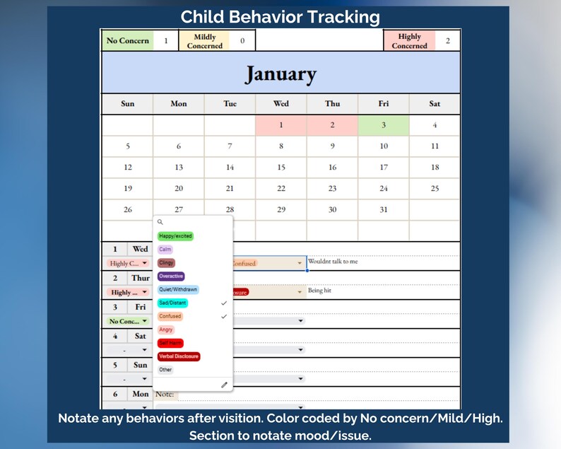 2026 Custody Visitation Tracker Bundle, Co Parenting Logs, Editable ...