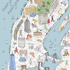 Limited run Manhattan map, signed