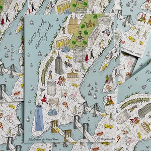 Postales Mapa de Nueva York