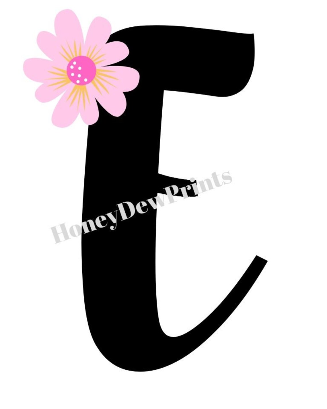 Floral Letter E Printable Printable Sign Monogram Print E | Etsy