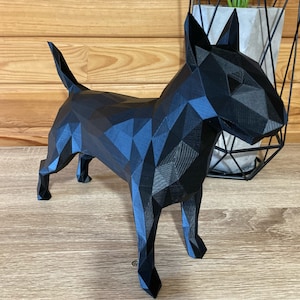 Statue of Dog Bull Terrier Geometric