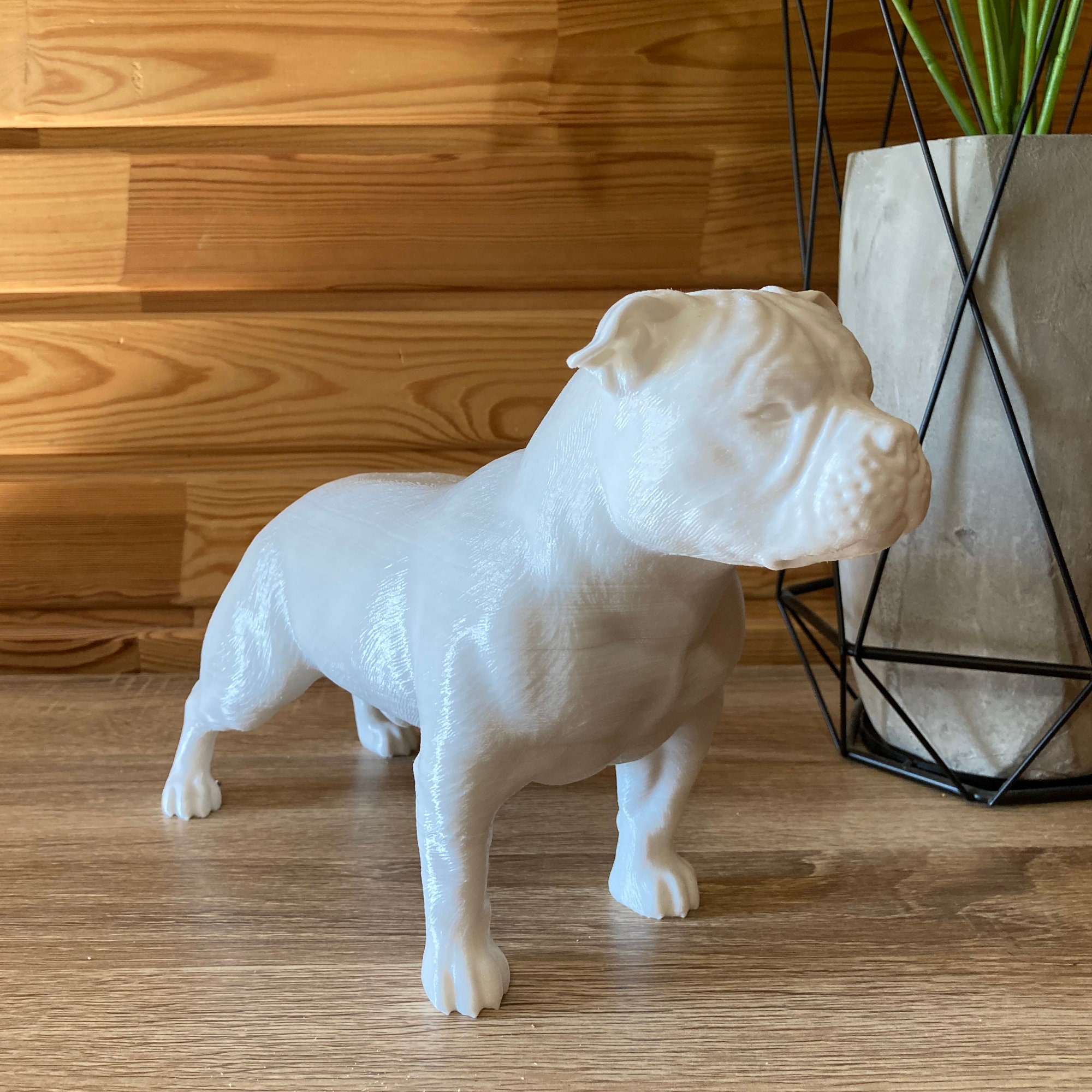 Dog Statue American Bully Modern Active Etsy