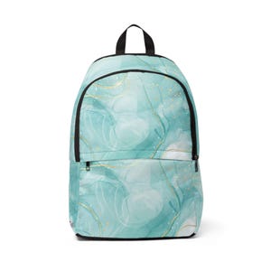 Fluid Art Unisex Fabric Backpack | Trendy Book Bag, Stylish School Backpack, Unique Travel Pack, Gift for Her/Him, Art Lover Essentials