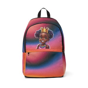 Vibrant Unisex Backpack for Kids, Trendy School Bag, Colorful Travel Backpack, Unique Gift for Girls, Fun Back-to-School Essentials