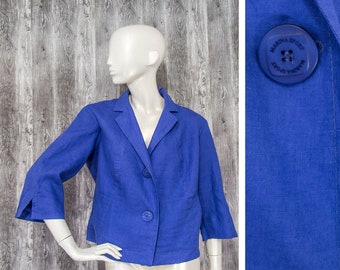 Marina Rinaldi Sport Linen Blazer Vintage Jacket size UK14/US10
