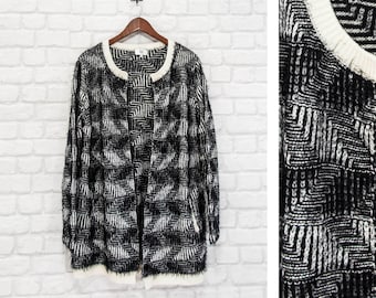 NOA - Pull cardigan monochrome pour femmes en tricot de laine mélangée NOA ouvert sur le devant taille M