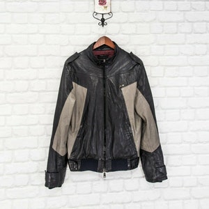 Antony Morato 100% Leather Genuine jacket 90s clothing grunge wear size large 50  /  S