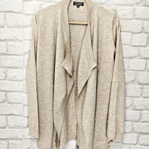 Tricot Pure Fine Cashmere Cardigan Beige Front open Oversized size S