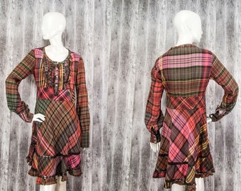 Nolita Womens Check Dress Long sleeve Multicoloured size IT44/UK10/US6