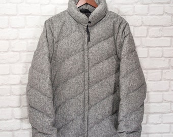 Vintage Moncler Wool Blend Jacket Down Insulation Grey Womens Jacket Coat size 3/M