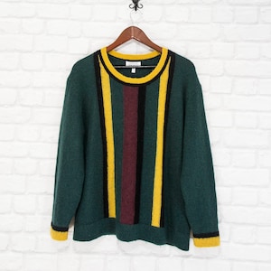 And & Other Stories Scandinavian Atelier Colour-Block Jumper Sweater Pullover Wool/Mohair Blend size L