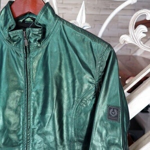 BELSTAFF Real Leather Biker Jacket Metallic color size IT44