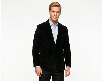 Dolce Gabbana 100% Genuine Black Valvet Men's Hand Made Luxury Blazer Size 50